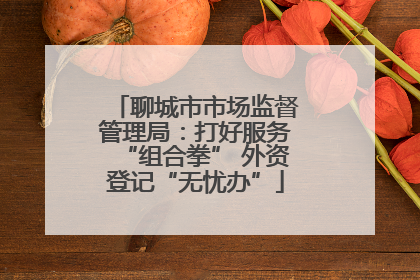 聊城市市场监督管理局：打好服务“组合拳” 外资登记“无忧办”