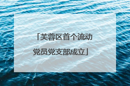 芙蓉区首个流动党员党支部成立