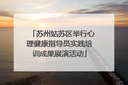 苏州姑苏区举行心理健康指导员实践培训成果展演活动