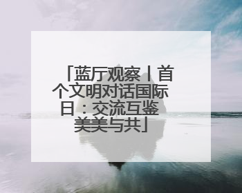 蓝厅观察丨首个文明对话国际日：交流互鉴 美美与共