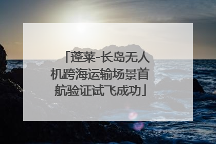 蓬莱-长岛无人机跨海运输场景首航验证试飞成功
