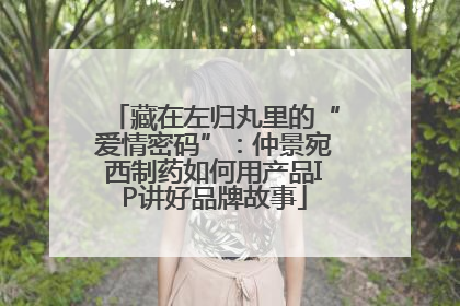 藏在左归丸里的“爱情密码”：仲景宛西制药如何用产品IP讲好品牌故事