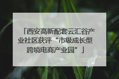 西安高新配套云汇谷产业社区获评“市级成长型跨境电商产业园”