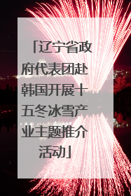 辽宁省政府代表团赴韩国开展十五冬冰雪产业主题推介活动