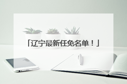 辽宁最新任免名单！