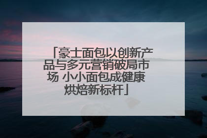 豪士面包以创新产品与多元营销破局市场 小小面包成健康烘焙新标杆