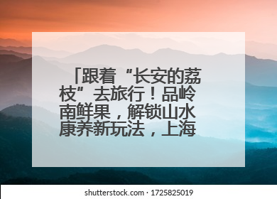 跟着“长安的荔枝”去旅行！品岭南鲜果，解锁山水康养新玩法，上海3小时直飞，自驾高速费优惠
