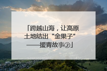 跨越山海，让高原土地结出“金果子”——援青故事②