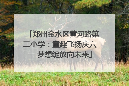 郑州金水区黄河路第二小学：童趣飞扬庆六一 梦想绽放向未来