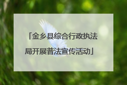 金乡县综合行政执法局开展普法宣传活动
