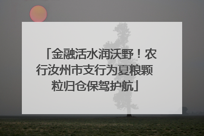 金融活水润沃野！农行汝州市支行为夏粮颗粒归仓保驾护航