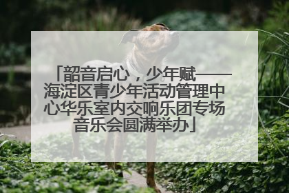 韶音启心，少年赋——海淀区青少年活动管理中心华乐室内交响乐团专场音乐会圆满举办