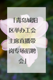 青岛城阳区举办工会主席直播带岗专场招聘会