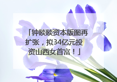 钟睒睒资本版图再扩张，拟34亿元投资山西女首富！