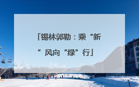 锡林郭勒：乘“新”风向“绿”行
