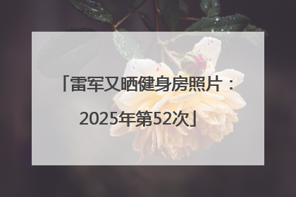 雷军又晒健身房照片：2025年第52次