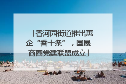 香河园街道推出惠企“香十条”，国展商圈党建联盟成立