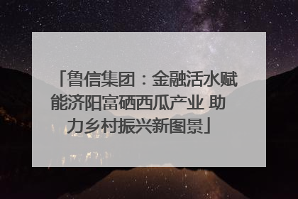鲁信集团：金融活水赋能济阳富硒西瓜产业 助力乡村振兴新图景
