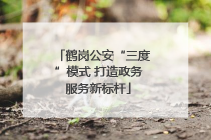 鹤岗公安“三度”模式 打造政务服务新标杆