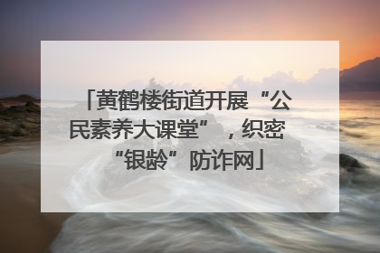 黄鹤楼街道开展“公民素养大课堂”，织密“银龄”防诈网