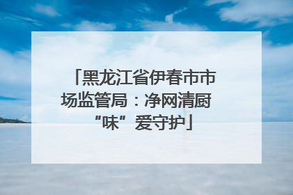 黑龙江省伊春市市场监管局：净网清厨 “味”爱守护