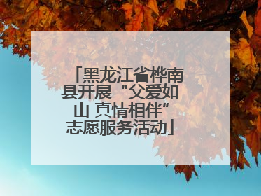 黑龙江省桦南县开展“父爱如山 真情相伴”志愿服务活动