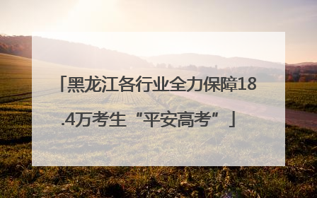 黑龙江各行业全力保障18.4万考生“平安高考”