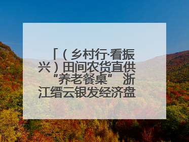 （乡村行·看振兴）田间农货直供“养老餐桌” 浙江缙云银发经济盘活山区资源