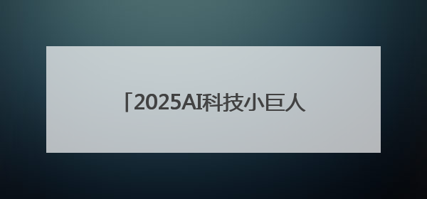 2025AI科技小巨人TOP50榜单公布，DeepSeek、宇树科技、蘑菇车联等企业荣誉上榜