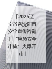 2025辽宁省暨沈阳市安全宣传咨询日“应急安全市集”火爆开市