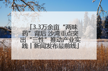 3.3万余亩“两味药”背后 沙湾重点突出“三性”推动产业实践丨新闻发布最前线