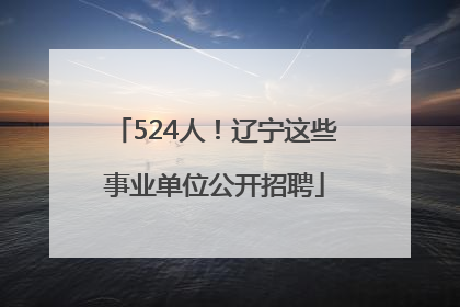 524人！辽宁这些事业单位公开招聘