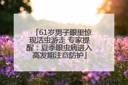 61岁男子眼里惊现活虫游走 专家提醒：夏季眼虫病进入高发期注意防护