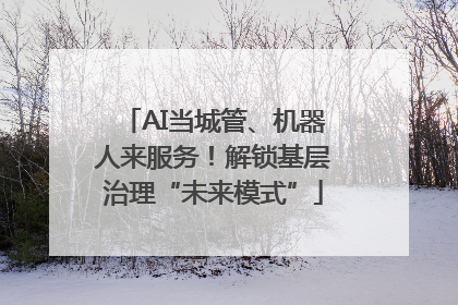 AI当城管、机器人来服务！解锁基层治理“未来模式”