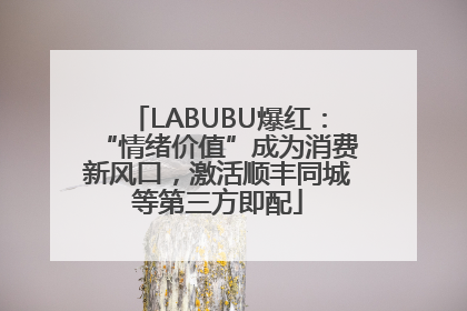 LABUBU爆红：“情绪价值”成为消费新风口，激活顺丰同城等第三方即配